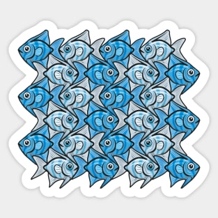 Angelfish Tessellation III Sticker